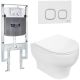 Комплект унитаза с инсталляцией WeltWasser Amberg 497 ST + Erlenbach 004 GL-WT + Amberg RD-WT 10000006686 белый глянцевый