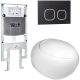 Комплект унитаза с инсталляцией WeltWasser Amberg 497 ST +Jeckenbach 004 GL-WT +Amberg RD-BL 10000006711 белый глянцевый