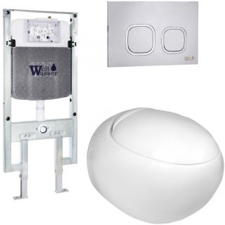Комплект унитаза с инсталляцией WeltWasser Amberg 497 ST +Jeckenbach 004 GL-WT +Amberg RD-MT CR 10000006713 белый глянцевый