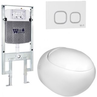Комплект унитаза с инсталляцией WeltWasser Amberg 497 ST +Jeckenbach 004 GL-WT +Amberg RD-WT 10000006714 белый глянцевый