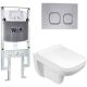 Комплект унитаза с инсталляцией WeltWasser Amberg 497 ST +Kehlbach 004 GL-WT +Amberg RD-CR 10000006716 белый глянцевый