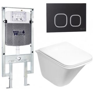 Комплект унитаза с инсталляцией WeltWasser Amberg 497 ST +Rotbach 004 GL-WT +Amberg RD-BL 10000006743 белый глянцевый