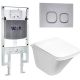 Комплект унитаза с инсталляцией WeltWasser Amberg 497 ST +Rotbach 004 GL-WT +Amberg RD-CR 10000006744 белый глянцевый