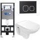Комплект унитаза с инсталляцией Weltwasser Amberg 506 + Baarbach 004 GL-WT + Amberg RD-BL 10000006767 белый глянцевый