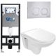 Комплект унитаза с инсталляцией Weltwasser Amberg 506 + Baarbach 004 GL-WT + Amberg RD-MT CR 10000006769 белый глянцевый