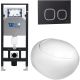 Комплект унитаза с инсталляцией WeltWasser Amberg 506 +Jeckenbach 004 GL-WT +Amberg RD-BL 10000006799 белый глянцевый