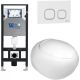 Комплект унитаза с инсталляцией WeltWasser Amberg 506 +Jeckenbach 004 GL-WT +Amberg RD-WT 10000006802 белый глянцевый