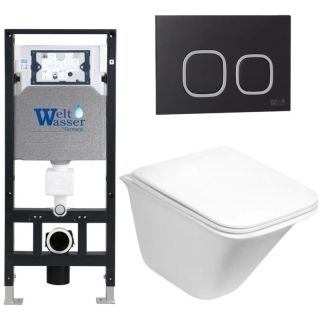 Комплект унитаза с инсталляцией WeltWasser Amberg 506 +Rotbach 004 GL-WT +Amberg RD-BL 10000006831 белый глянцевый