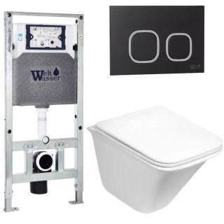 Комплект унитаза с инсталляцией WeltWasser Amberg 506 ST +Rotbach 004 GL-WT +Amberg RD-BL 10000006919 белый глянцевый