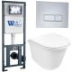 Комплект унитаза с инсталляцией WeltWasser Marberg 410 + Telbach 004 GL-WT + MAR 410 SE-CR 10000006949 белый глянцевый