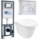 Комплект унитаза с инсталляцией WeltWasser Marberg 410 + Telbach 004 GL-WT + MAR 410 RD-CR 10000006950 белый глянцевый