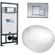Комплект унитаза с инсталляцией WeltWasser Marberg 507 +Jeckenbach 004 GL-WT +MAR 507 SE-CR 10000006967 белый глянцевый