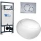 Комплект унитаза с инсталляцией WeltWasser Marberg 507 +Jeckenbach 004 GL-WT +MAR 507 RD-CR 10000006968 белый глянцевый