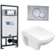 Комплект унитаза с инсталляцией WeltWasser Marberg 507 +Kehlbach 004 GL-WT +MAR 507 RD-CR 10000006970 белый глянцевый