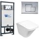 Комплект унитаза с инсталляцией WeltWasser Marberg 507 +Rotbach 004 GL-WT +MAR 507 SE 10000006985 белый глянцевый