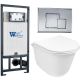 Комплект унитаза с инсталляцией WeltWasser Marberg 507 + Telbach 004 GL-WT + MAR 507 SE-CR 10000006993 белый глянцевый