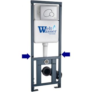 Инсталляция WeltWasser для унитаза WW MARBERG 410 + RD CR 10000008207 Круглая хром кнопка.