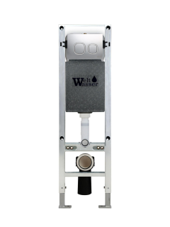 Инсталляция WeltWasser для унитаза WW AMBERG 350 ST + MT-CR 10000008215 Матовый хром кнопка.