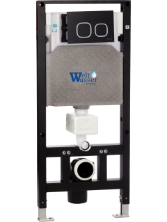 Инсталляция WeltWasser для унитаза WW AMBERG 506 + BL 10000008226 Черная кнопка.