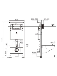 Инсталляция WeltWasser для унитаза WW AMBERG 506 + CR 10000008227 Хром кнопка.