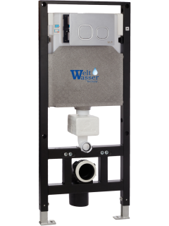 Инсталляция WeltWasser для унитаза WW AMBERG 506 + CR 10000008227 Хром кнопка.
