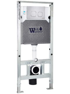 Инсталляция WeltWasser для унитаза WW AMBERG 506 ST + WT 10000008230 Белая кнопка.