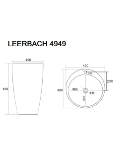 Раковина Weltwasser напольная 490х490х820 мм WW AISBACH LEERBACH 4949 GL-WT 10000008706 белый