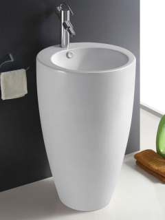 Раковина Weltwasser напольная 490х490х820 мм WW AISBACH LEERBACH 4949 GL-WT 10000008706 белый