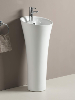 Раковина Weltwasser напольная 410х410х920 мм WW LEERBACH 4141 GL-WT 10000008707 белый