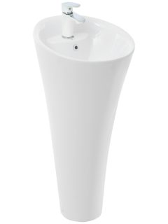 Раковина Weltwasser напольная 410х410х920 мм WW LEERBACH 4141 GL-WT 10000008707 белый