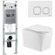 Комплект унитаза с инсталляцией WeltWasser Amberg 350 ST +Nesenbach 004 GL-WT +Amberg RD-WT 10000008923 белый глянцевый