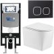 Комплект унитаза с инсталляцией WeltWasser Amberg 497 +Nesenbach 004 GL-WT +Amberg RD-BL 10000008924 белый глянцевый