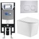 Комплект унитаза с инсталляцией WeltWasser Amberg 497 +Nesenbach 004 GL-WT +Amberg RD-MT CR 10000008926 белый глянцевый