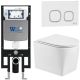 Комплект унитаза с инсталляцией WeltWasser Amberg 497 +Nesenbach 004 GL-WT +Amberg RD-WT 10000008927 белый глянцевый