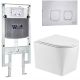 Комплект унитаза с инсталляцией WeltWasser Amberg 497 ST +Nesenbach 004 GL-WT +Amberg RD-MT CR 10000008930 белый глянцевый