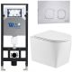 Комплект унитаза с инсталляцией WeltWasser Amberg 506 +Nesenbach 004 GL-WT +Amberg RD-MT CR 10000008934 белый глянцевый