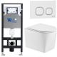Комплект унитаза с инсталляцией WeltWasser Amberg 506 +Nesenbach 004 GL-WT +Amberg RD-WT 10000008935 белый глянцевый