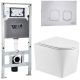 Комплект унитаза с инсталляцией WeltWasser Amberg 506 ST +Nesenbach 004 GL-WT +Amberg RD-MT CR 10000008938 белый глянцевый