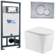 Комплект унитаза с инсталляцией WeltWasser Marberg 507 +Nesenbach 004 GL-WT +MAR 507 RD-CR 10000008942 белый глянцевый