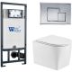 Комплект унитаза с инсталляцией WeltWasser Marberg 507 +Nesenbach 004 GL-WT +MAR 507 SE-CR 10000008943 белый глянцевый