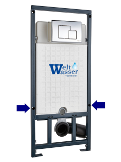 Кнопка смыва WeltWasser для инсталляции WW Marberg 507 SE MT-BL 10000010239 черный матовый