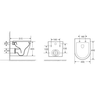Подвесной унитаз Weltwasser WW Salzbach 043 MT-BL 10000010282 черный матовый
