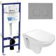 Комплект унитаза с инсталляцией Weltwasser Bamberg 460 + Baarbach 004 GL-WT + Bamberg CR 10000010345 белый глянцевый