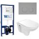 Комплект унитаза с инсталляцией Weltwasser Bamberg 525 + Baarbach 004 GL-WT + Bamberg CR 10000010349 белый глянцевый