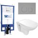 Комплект унитаза с инсталляцией Weltwasser Bamberg 545 + Baarbach 004 GL-WT + Bamberg CR 10000010353 белый глянцевый