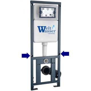 Комплект унитаза с инсталляцией WeltWasser Marberg 410 + Baarbach 004 GL-WT + MAR 410 SE MT-BL 10000010357 белый глянцевый