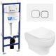 Комплект унитаза с инсталляцией WeltWasser Bamberg 460 + Erlenbach 004 GL-WT + Bamberg WT 10000010365 белый глянцевый