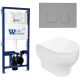 Комплект унитаза с инсталляцией WeltWasser Bamberg 525 + Erlenbach 004 GL-WT + Bamberg CR 10000010368 белый глянцевый