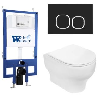 Комплект унитаза с инсталляцией WeltWasser Bamberg 545 + Erlenbach 004 GL-WT + Bamberg BL 10000010371 белый глянцевый