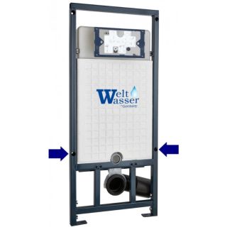 Комплект унитаза с инсталляцией WeltWasser Marberg 410 + Erlenbach 004 GL-WT + MAR 410 RD MT-BL 10000010375 белый глянцевый
